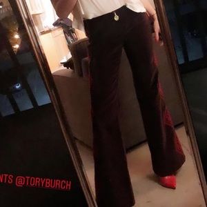RARE Tory Burch rare embroidered bell bottoms